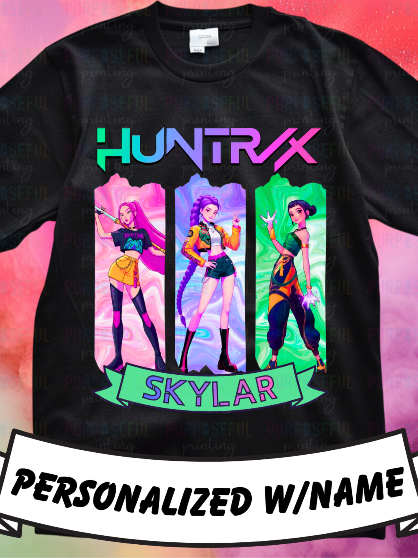 Personalized K-Pop Demon Hunters Kids T-Shirt | Huntrix
