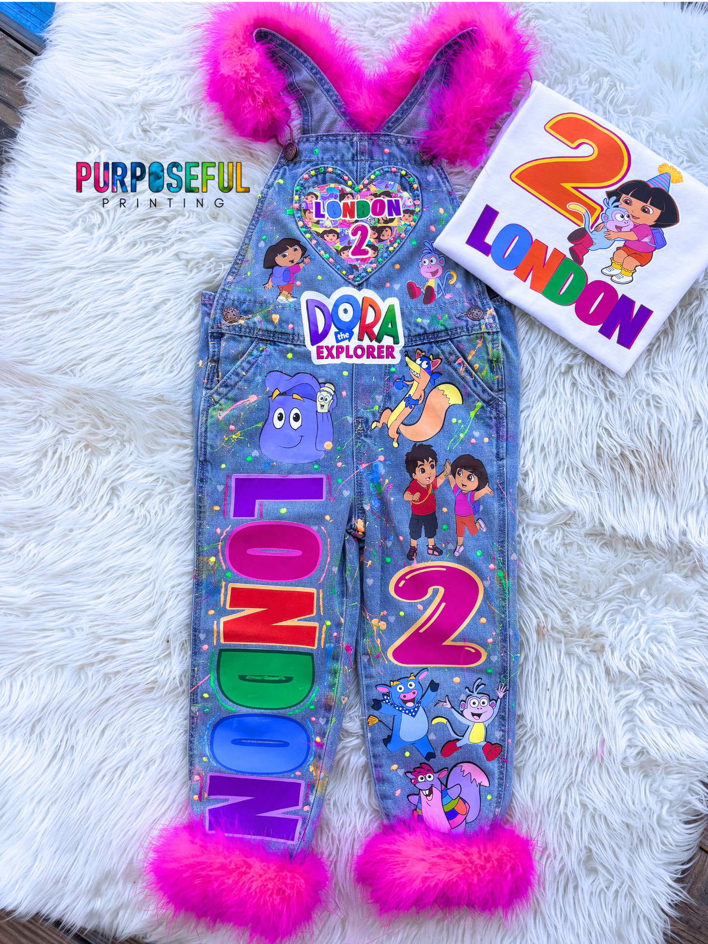 Birthday Overall with FUR